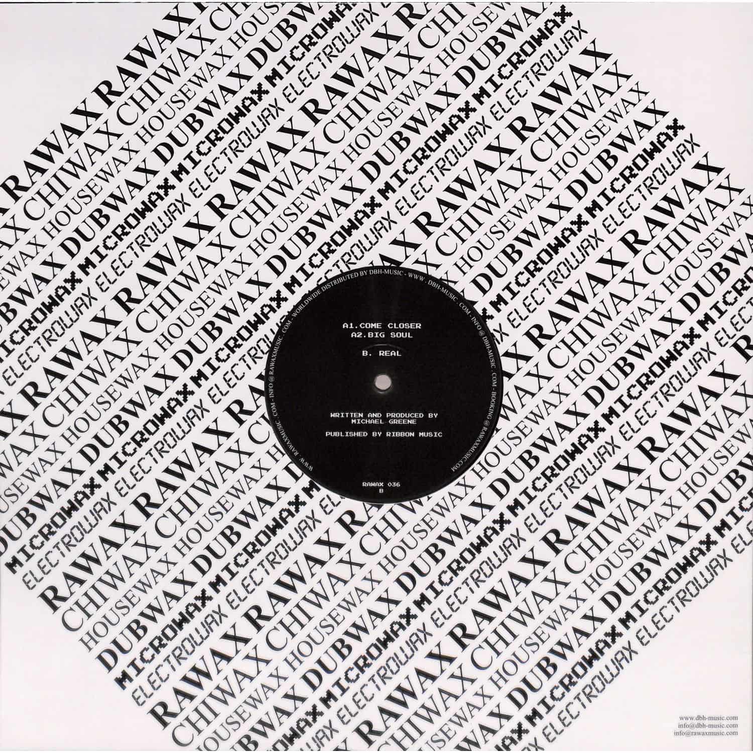 Back of DBH FORT ROMEAU Come Closer EP vinyl record, showing the black vinyl and label design in a protective sleeve.