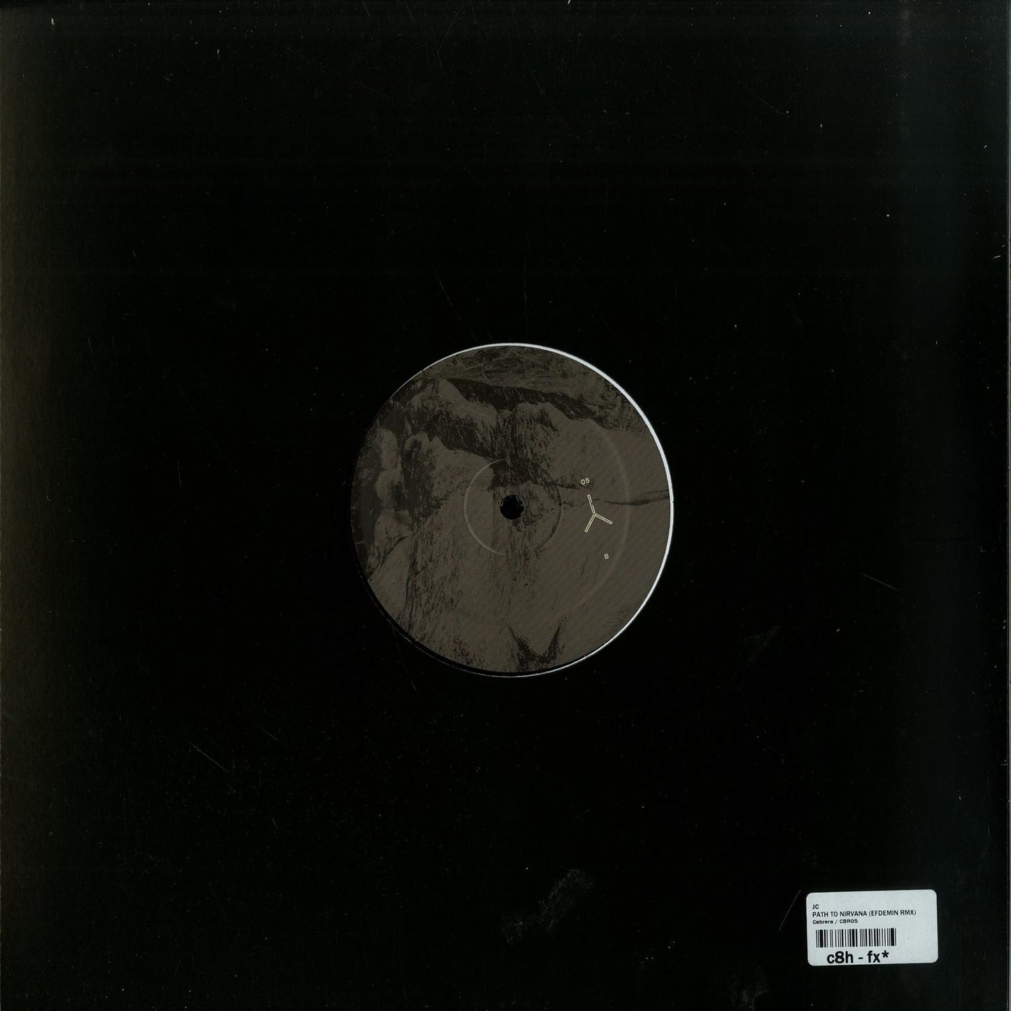 Back cover of J.C. Path to Nirvana vinyl record, secondhand edition with artwork and track listing visible.