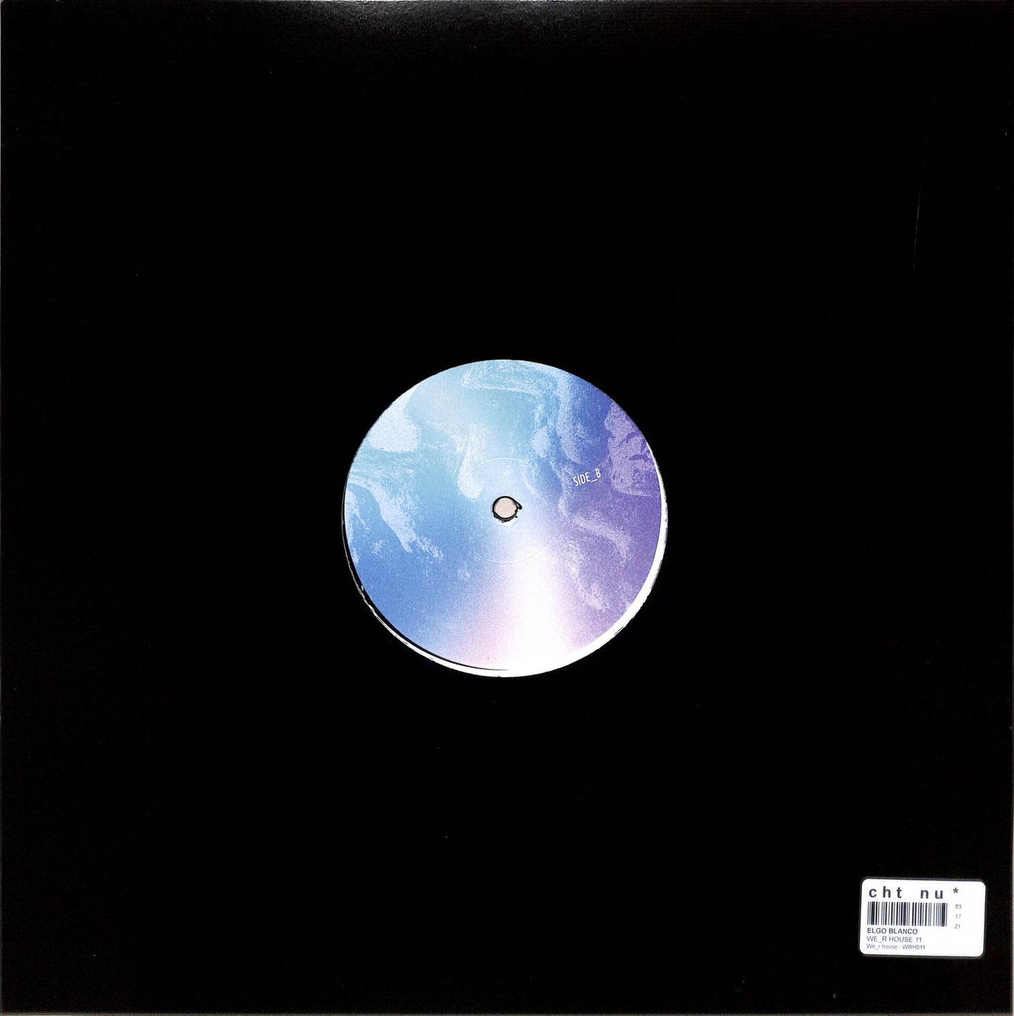 Decks ELGO BLANCO – WE_R HOUSE 11 vinyl record back cover with track listing and artwork visible.