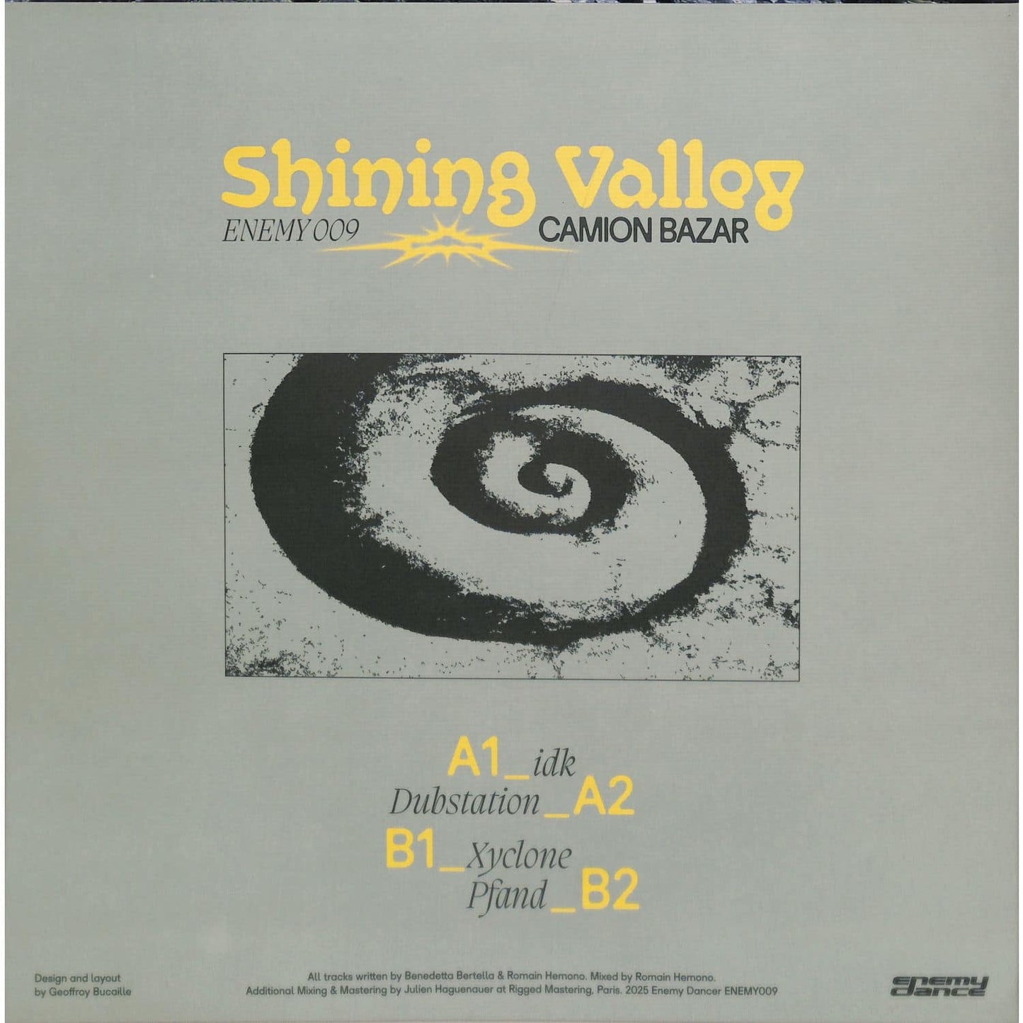 Yoyaku CAMION BAZAR Shining Valley vinyl record with colorful abstract album cover art.