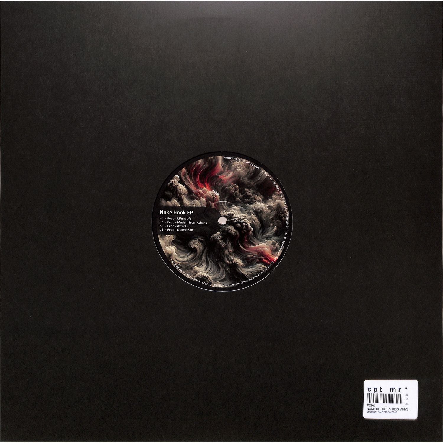 Triple Vision FEDO NUKE HOOK EP vinyl record with colorful abstract artwork on the back cover.