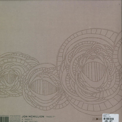 Back of the Decks Jon McMillion Pass It vinyl record showing the black vinyl disc and album cover artwork.