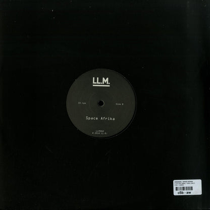 Second Hand vinyl record of ANNANAN / SPACE AFRIKA – LL.M. 002 with a black label and minimal text on the back cover.