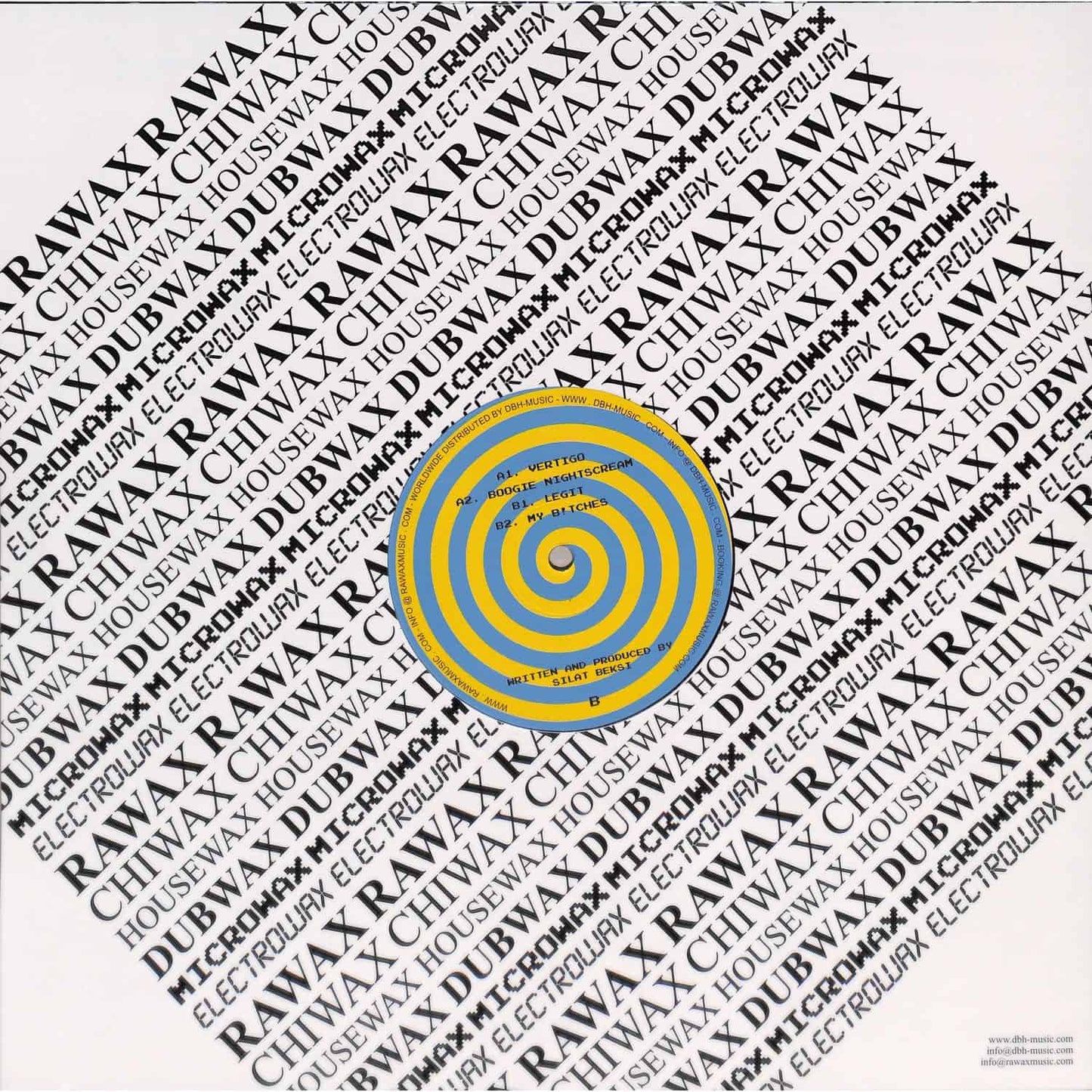 DBH SILAT BEKSI Vertigo vinyl record, showing the back cover with artwork and track listing in a clear, detailed view.