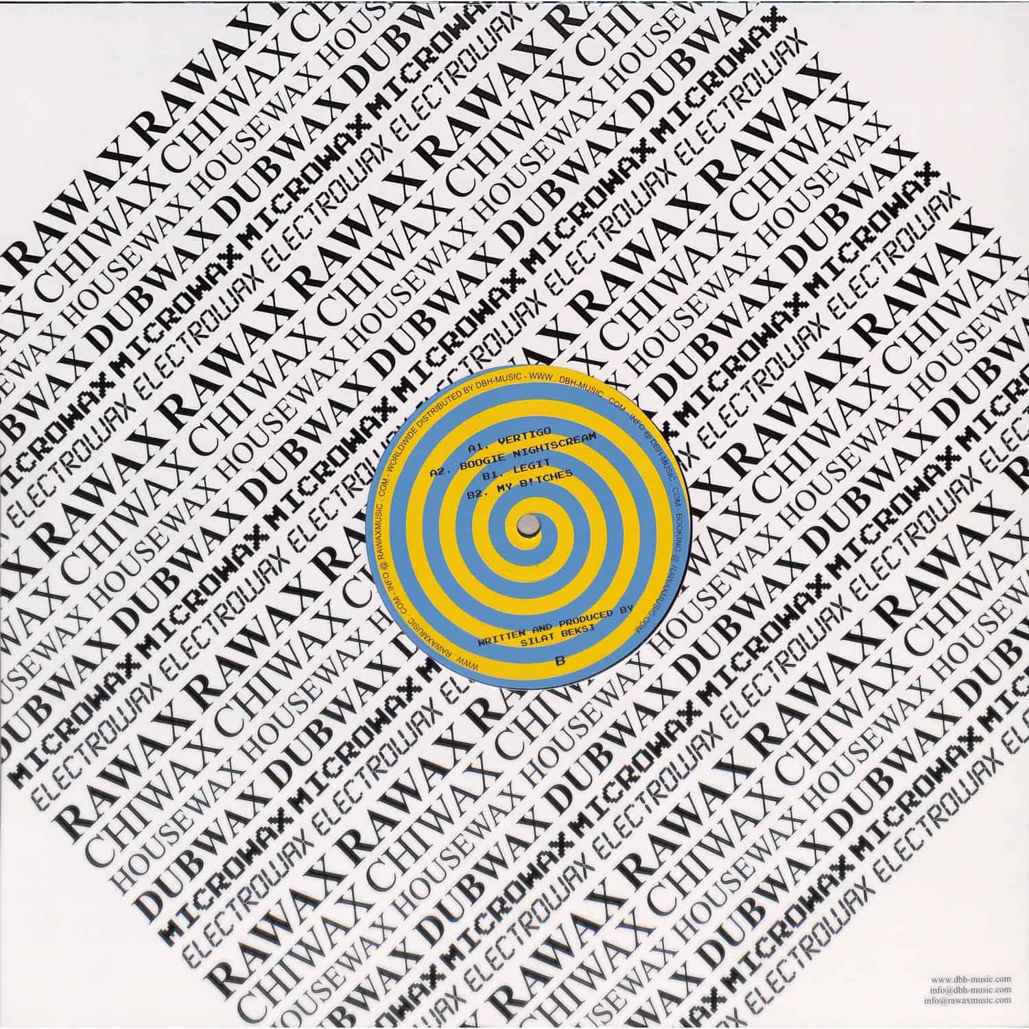 DBH SILAT BEKSI Vertigo vinyl record, showing the back cover with artwork and track listing in a clear, detailed view.