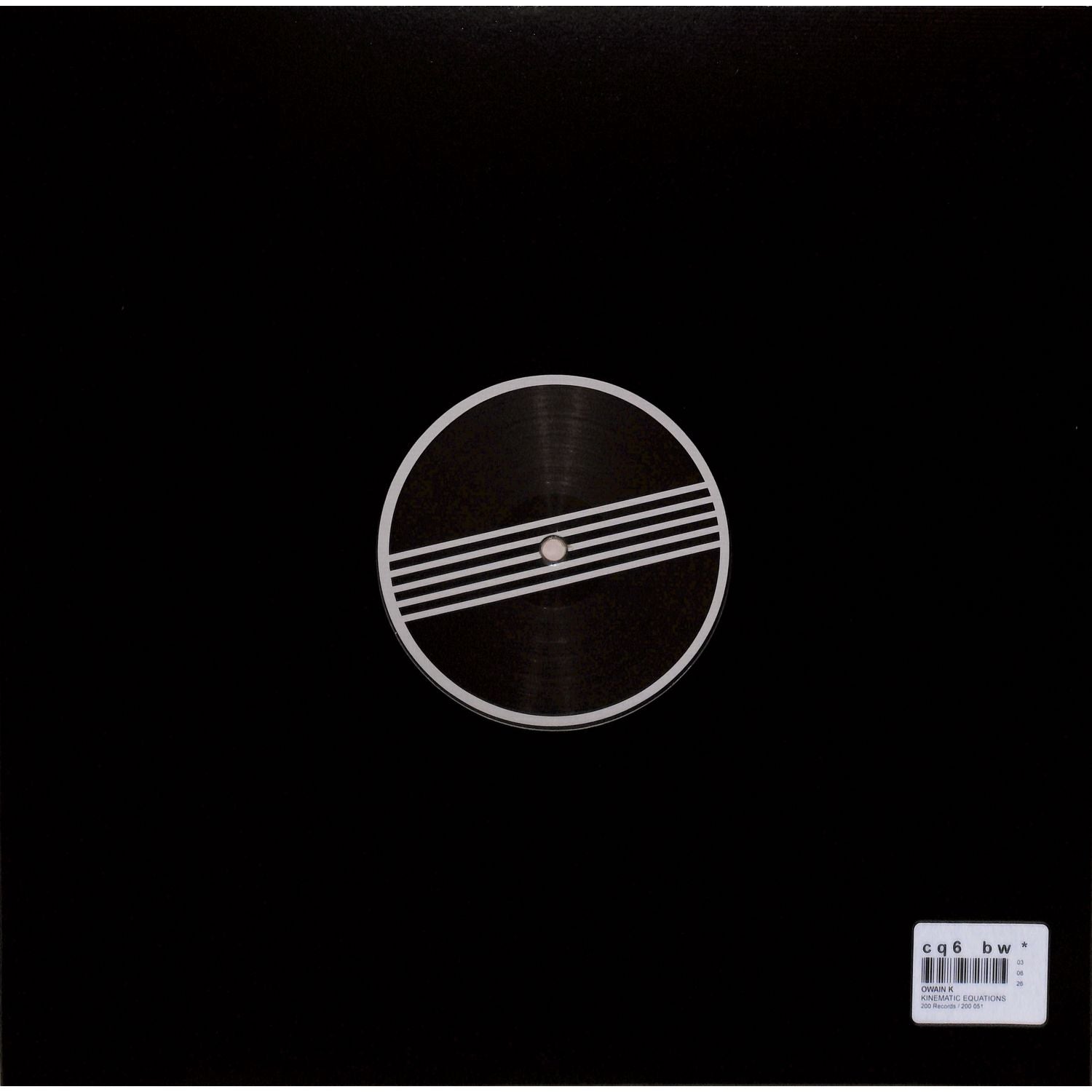 DBH vinyl record OWAIN K – Kinematic Equations EP with colorful abstract cover art, showing the back of the album.