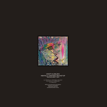 Decks vinyl record by CRISTI KLEBLEEV titled Mentally Unstable Rocket EP, showing the back cover with artwork and track details.