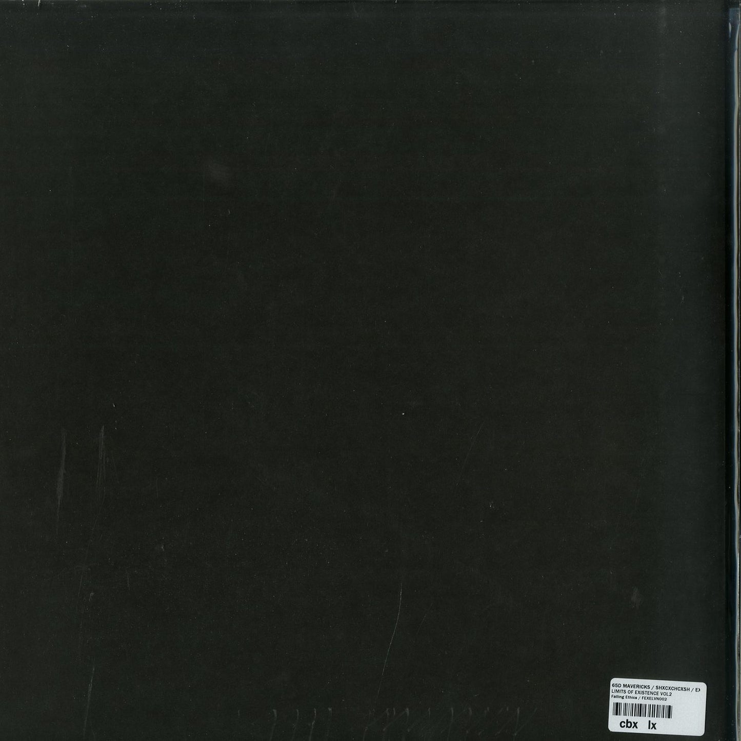 Back cover of Second Hand vinyl record "Limits of Existence Vol.2" by Mavericks, featuring artwork and track info.