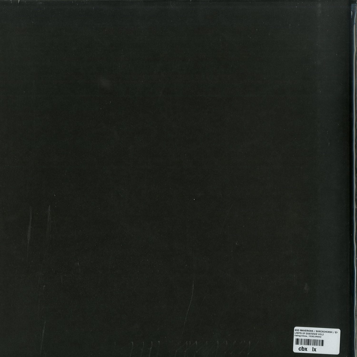 Back cover of Second Hand vinyl record "Limits of Existence Vol.2" by Mavericks, featuring artwork and track info.