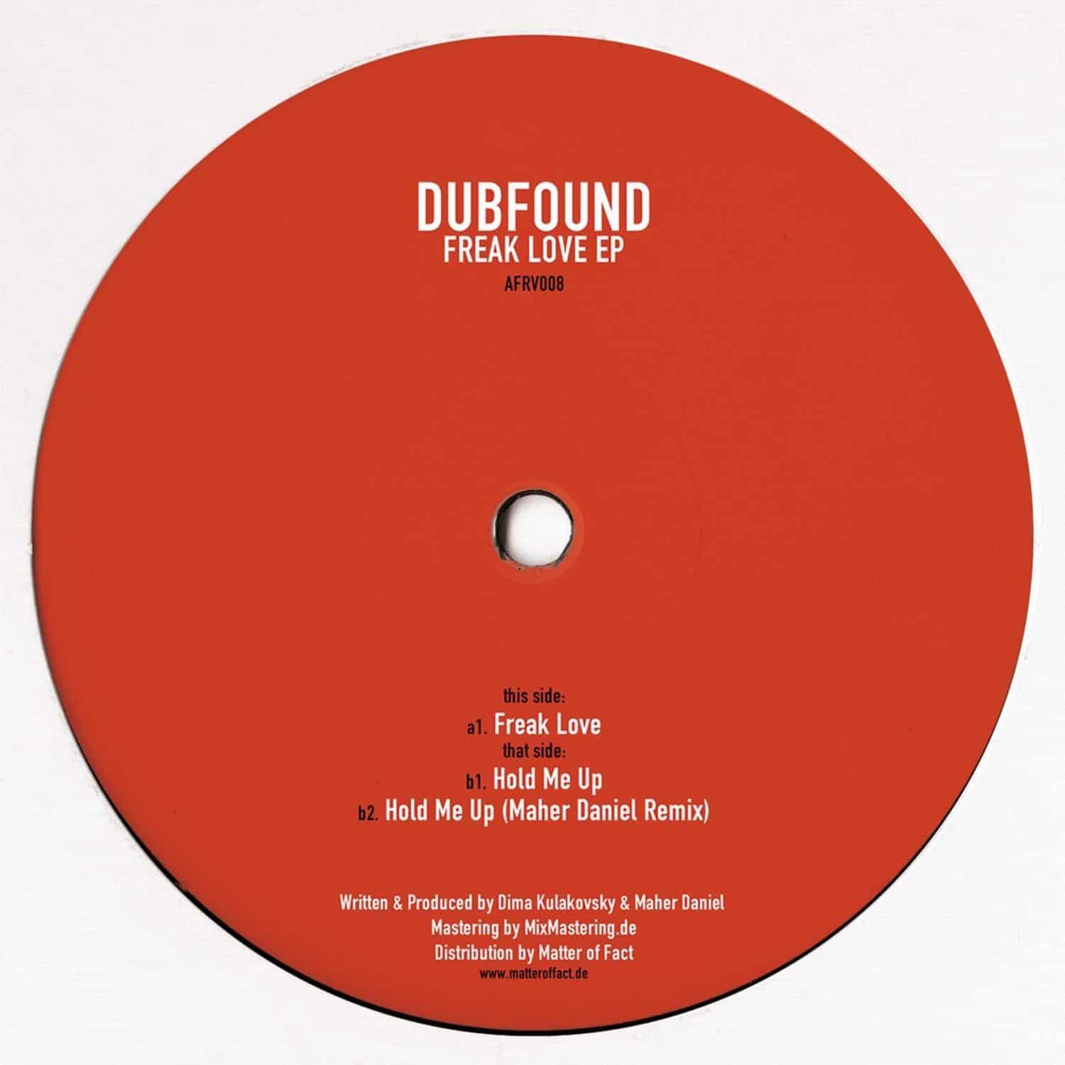 Decks vinyl record of Maher Daniel's Freak Love EP showing the back cover artwork with colorful abstract design.