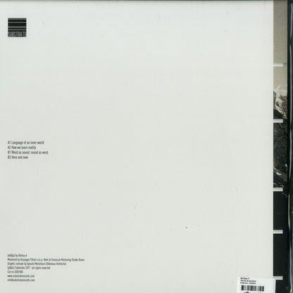 Back view of Second Hand RETINA.IT vinyl record titled "Truth Is Silence" with visible black vinyl and minimal design elements.