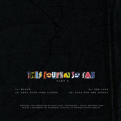 Back cover of Vinyl Future's DANA RUH – This Journey So Far Part 2 vinyl record, featuring artwork and track details.