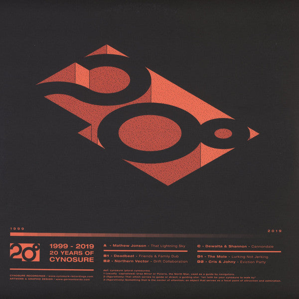 MATHEW JONSON, DEADBEAT, NORTHERN VECTOR, DEWALTA & SHANNON, THE MOLE, CRIS & JOHNY – 20 YEARS OF CYNOSURE - Chippy Chasers Record Store