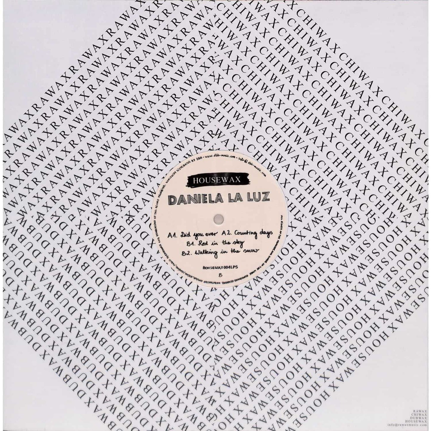 Back cover of DBH Daniela La Luz vinyl record titled Did You Ever showing artwork and track listing.