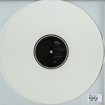 Second Hand ORBE Opposite 2 vinyl record showing the back cover with track listing and artwork.