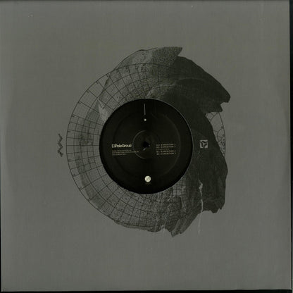 Second Hand Refracted Exium vinyl record with black label and artwork on the back side.