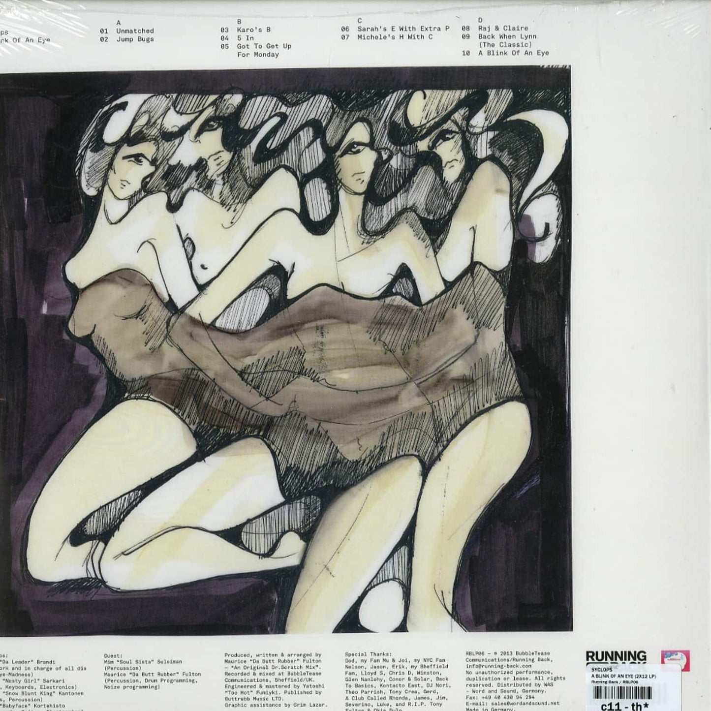 Second Hand vinyl record titled "A Blink of an Eye" by SYCLOPS, showing the back cover artwork.