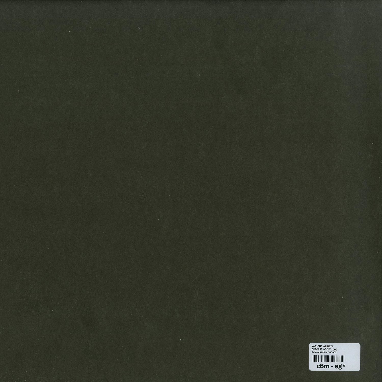 Back cover of Second Hand vinyl record "Robles, Engyn, Son Dos, ZK Bucket – Outcast Oddity 02" showing artwork and track details.