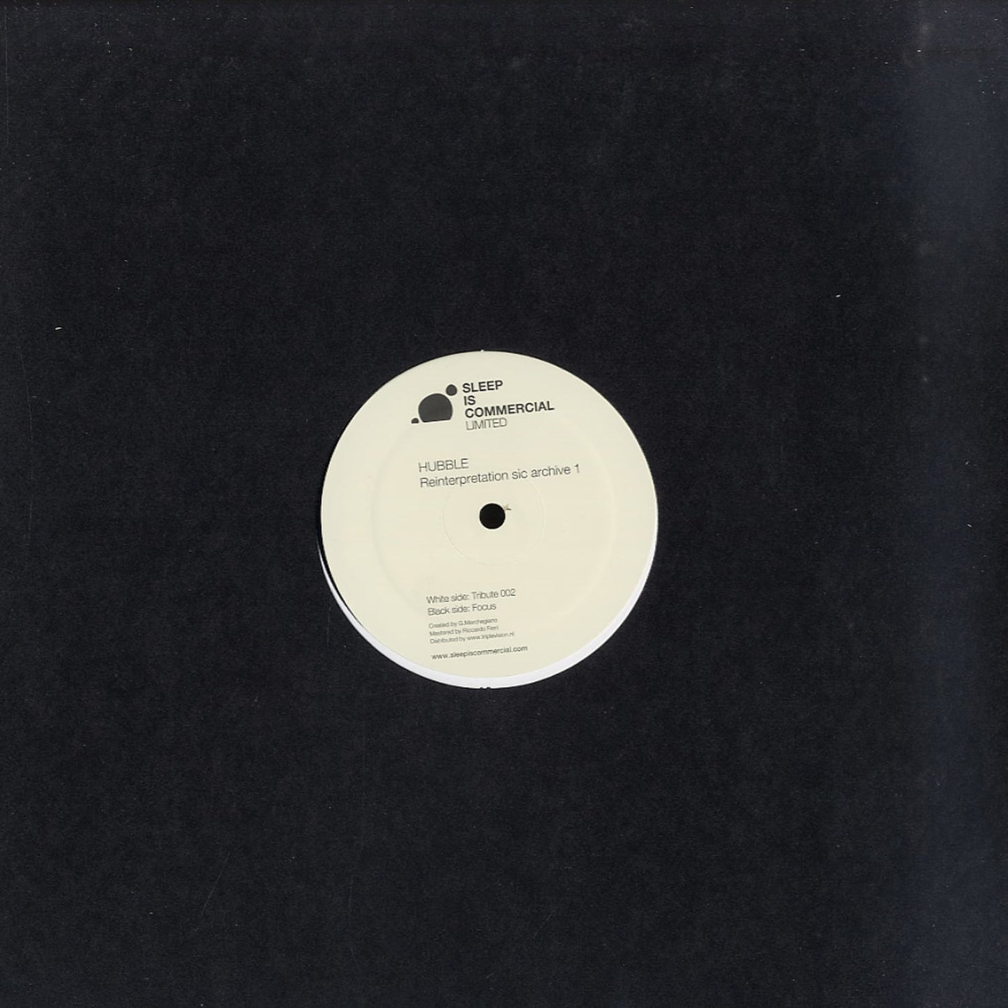 Second Hand Hubble Reinterpretation SIC Archive 1 vinyl record with black sleeve and label detail visible.