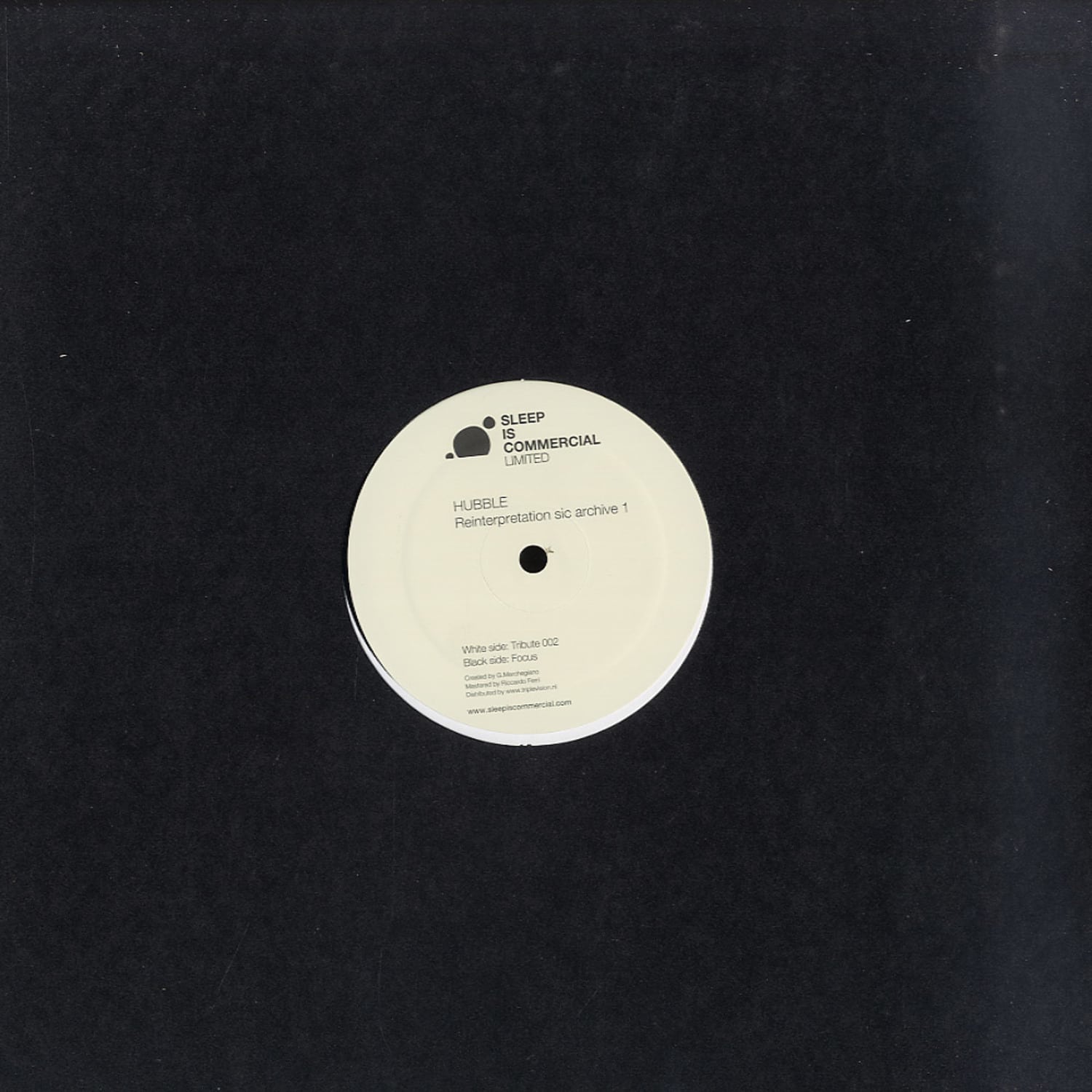 Second Hand Hubble Reinterpretation SIC Archive 1 vinyl record with black sleeve and label detail visible.