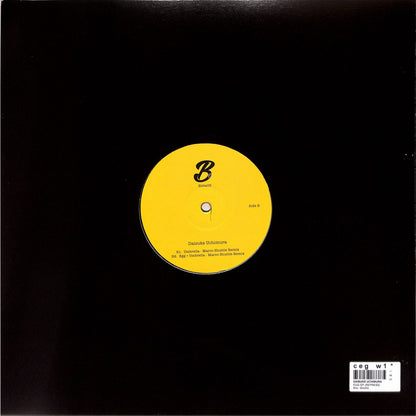 Back view of second-hand DAISUKE UCHIMURA and MARCO SHUTTLE vinyl record titled Egg EP, with colorful album artwork on the cover.