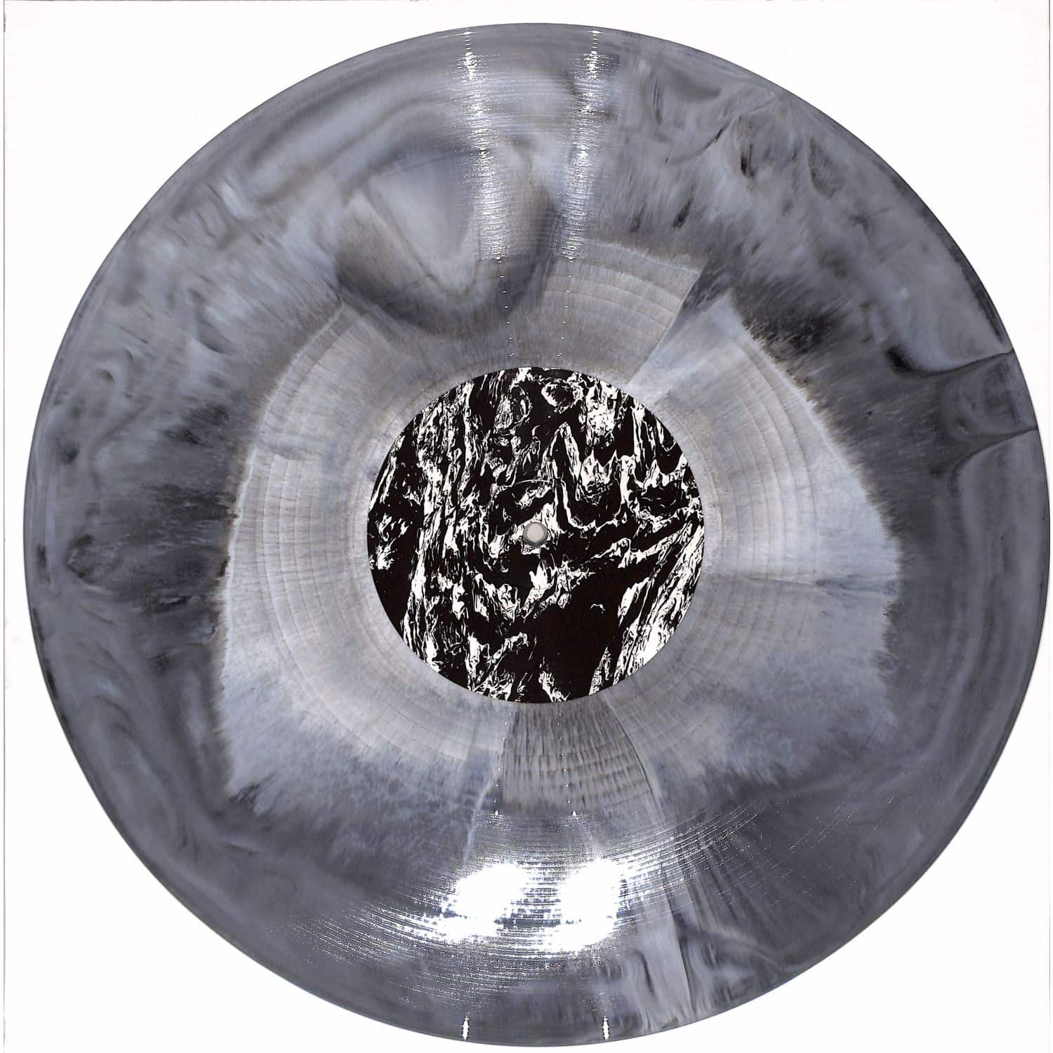 Back of Syncrophone vinyl record "My Dub EP" by Ackermann Skudge, showing the black vinyl with label artwork.