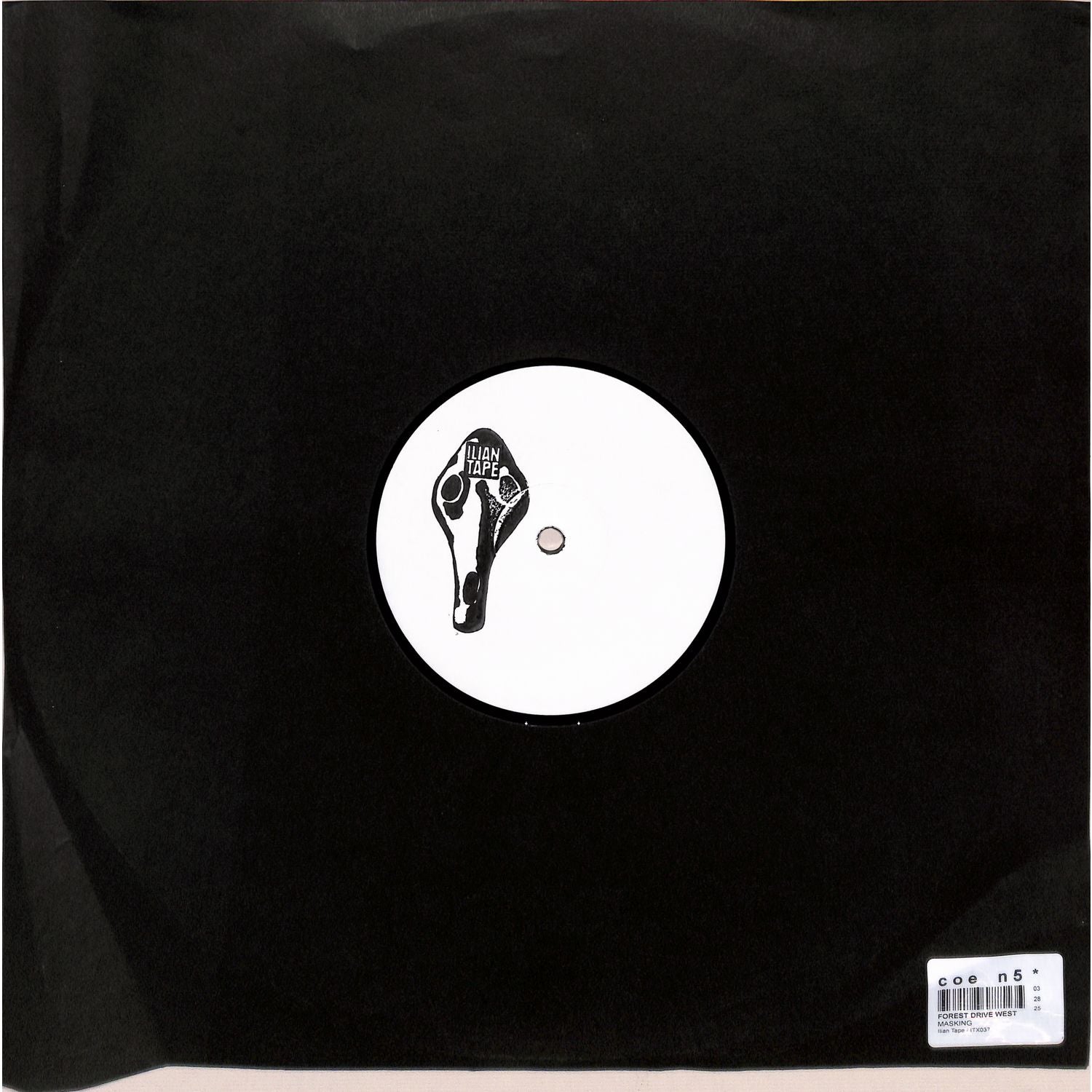 Rubadub Forest Drive West vinyl record with colorful abstract cover art, showcasing the back design of the album.