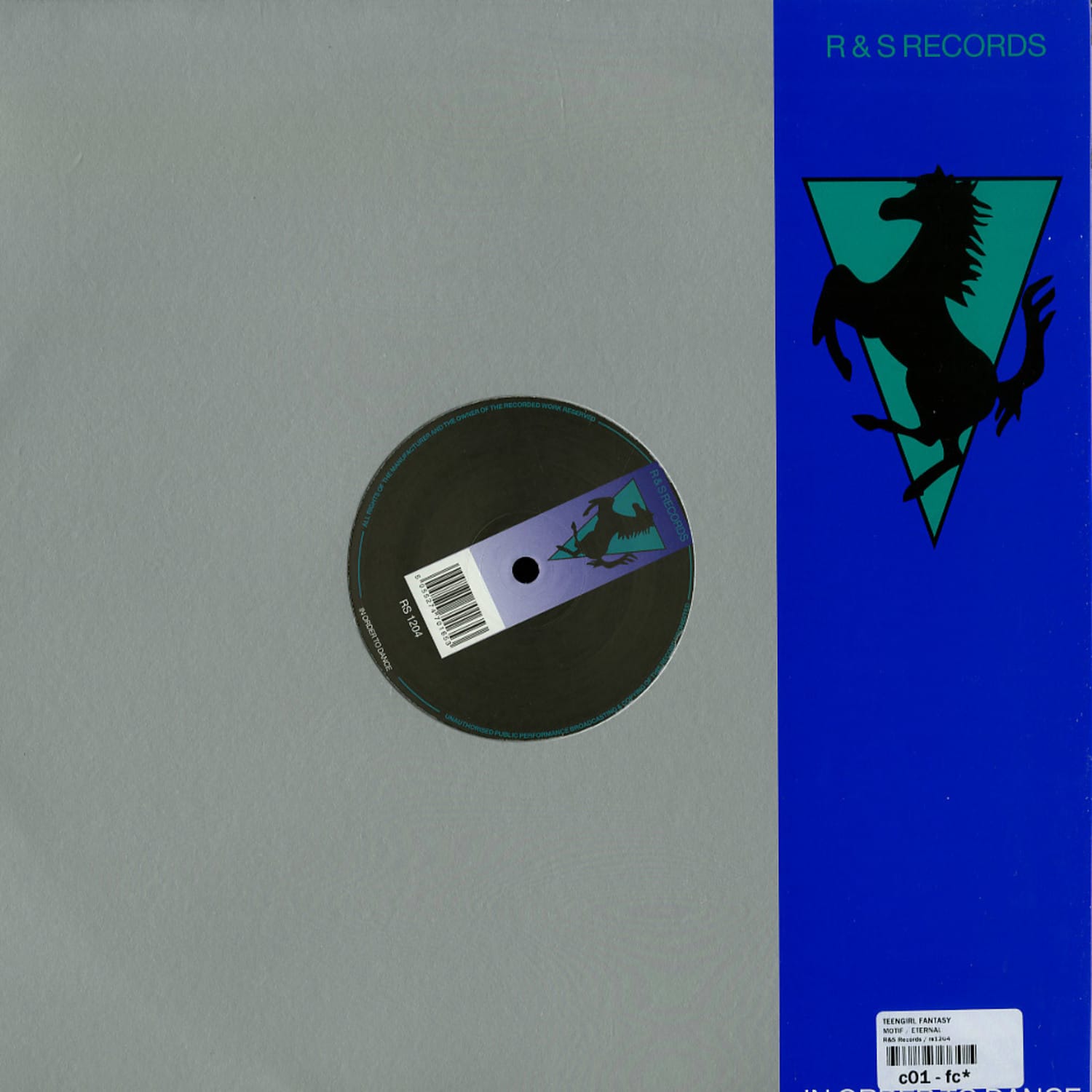 Back of TEENGIRL FANTASY actress vinyl record by Second Hand, featuring colorful motif and album artwork.