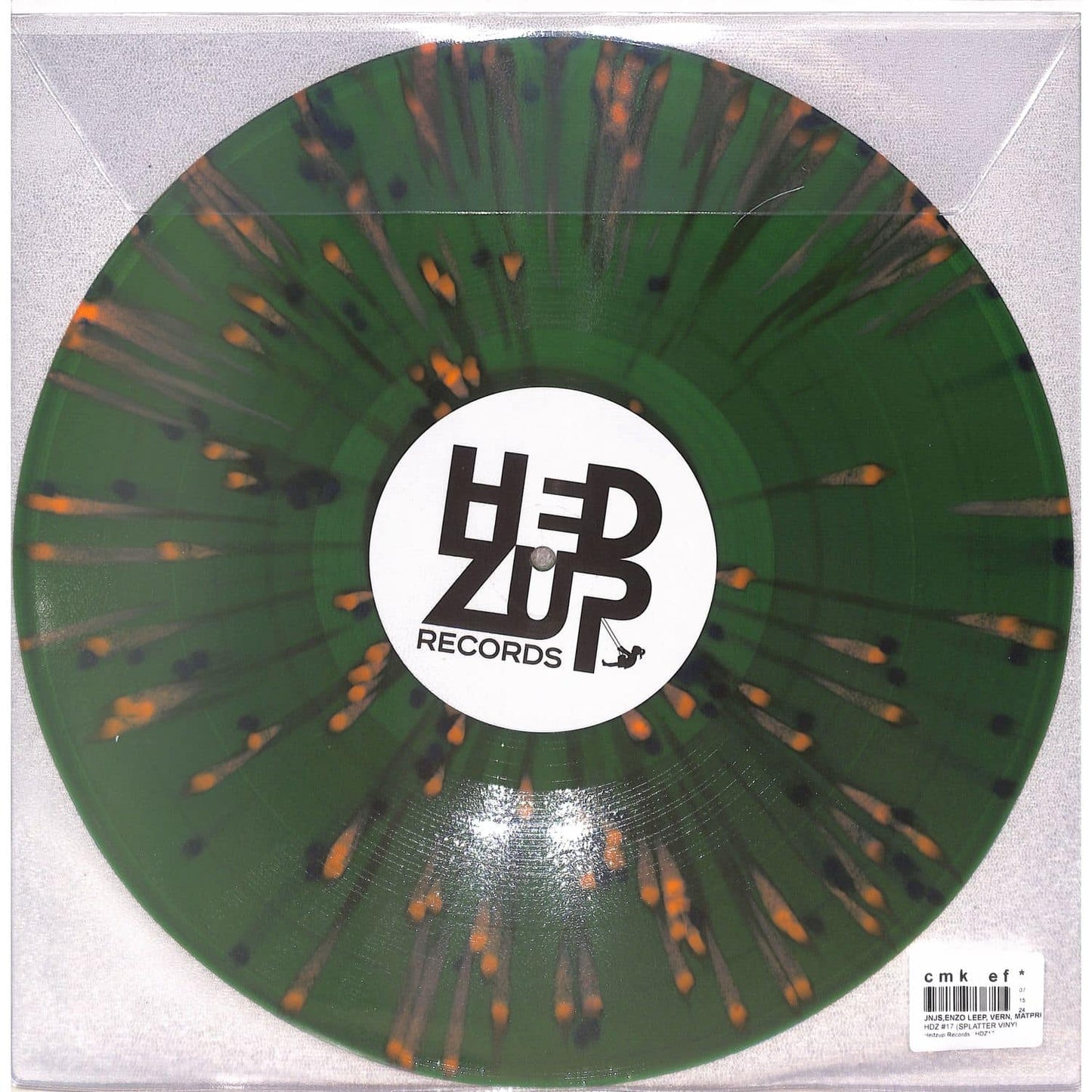 Syncrophone vinyl record Enzo Leep Vern Matpri HDZ #17 with detailed back cover artwork and label design.