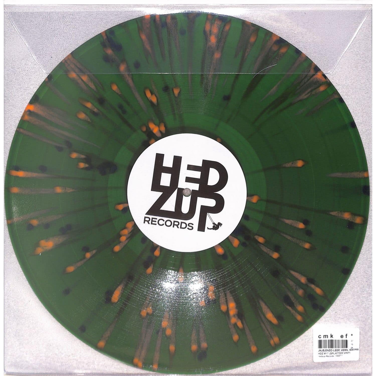 Syncrophone vinyl record Enzo Leep Vern Matpri HDZ #17 with detailed back cover artwork and label design.
