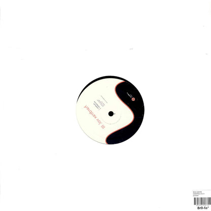 Back of Richie Hawtin Hardtrax Vol. III vinyl record, second-hand edition with visible record grooves and album cover details.