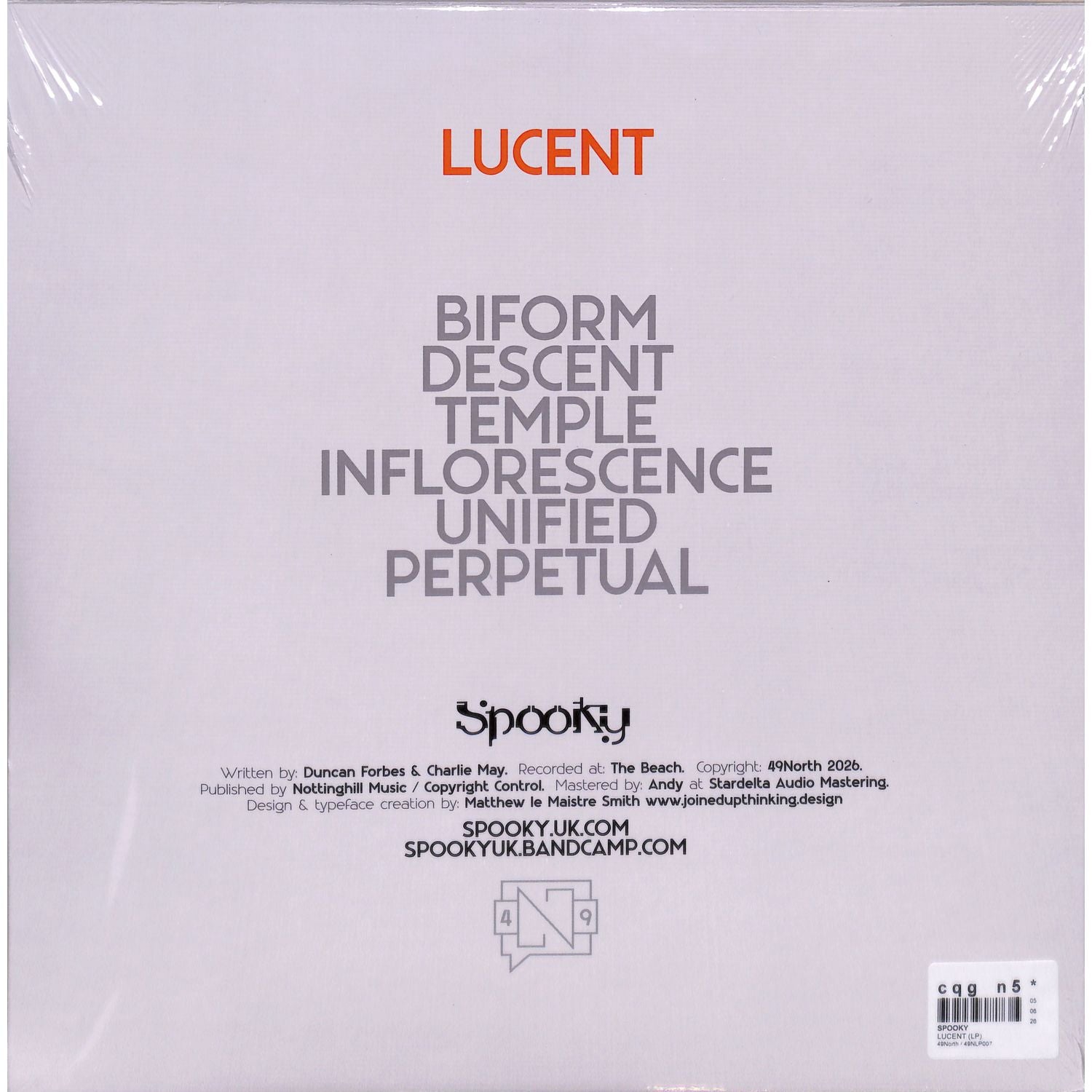 Rubadub Spooky – Lucent vinyl record with colorful album art and textured surface, showcasing its unique spooky-themed design.