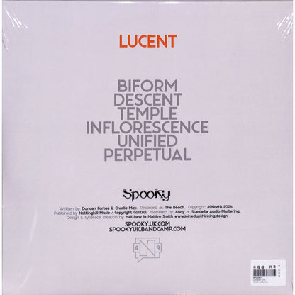 Rubadub Spooky – Lucent vinyl record with colorful album art and textured surface, showcasing its unique spooky-themed design.