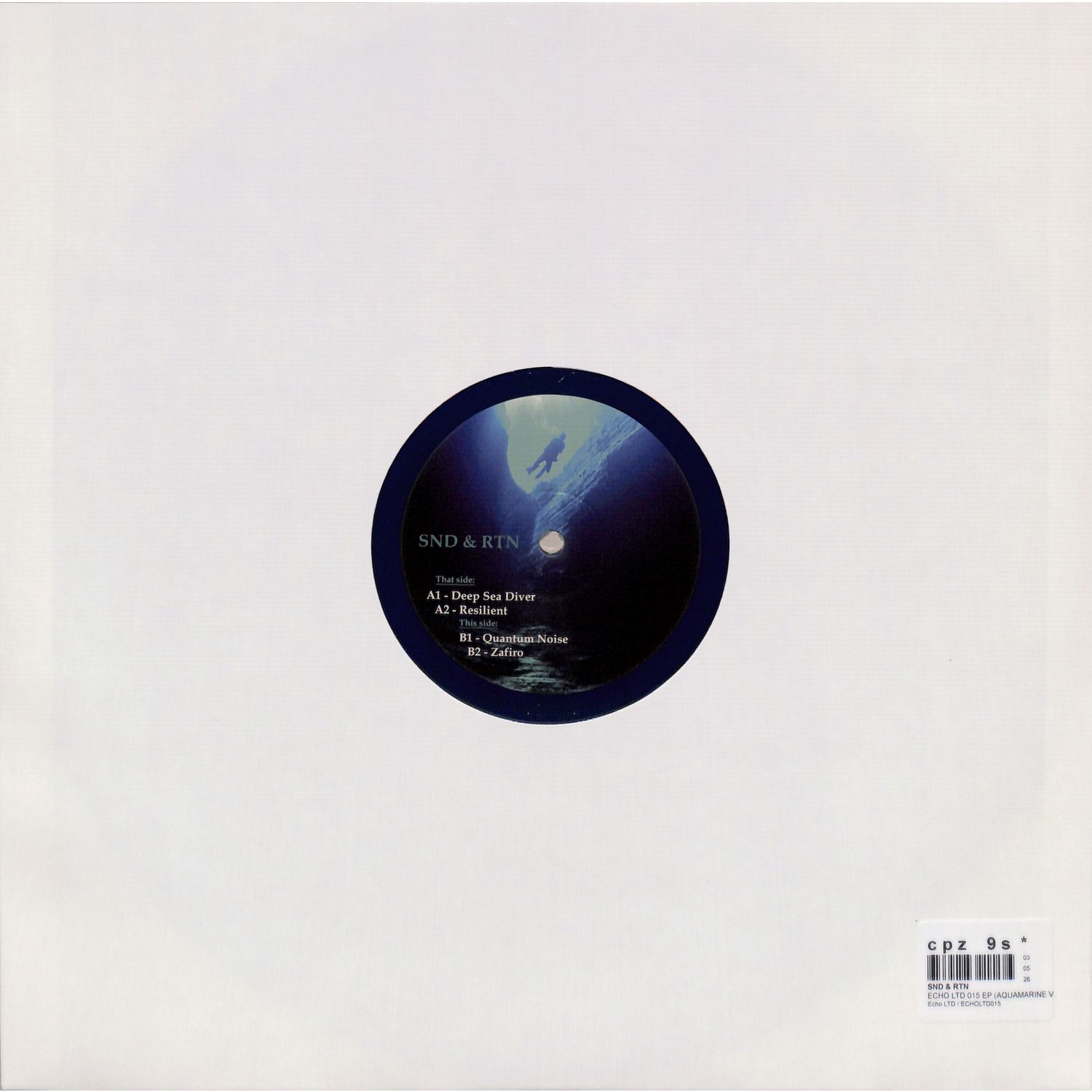 Triple Vision vinyl record SND & RTN – ECHO LTD 015 EP, showing the back cover with artwork and track details.