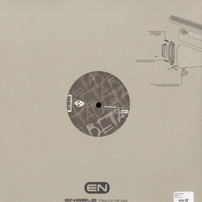 Back of Second Hand Brian Sanhaji Beta EP vinyl record with visible label and black vinyl surface.