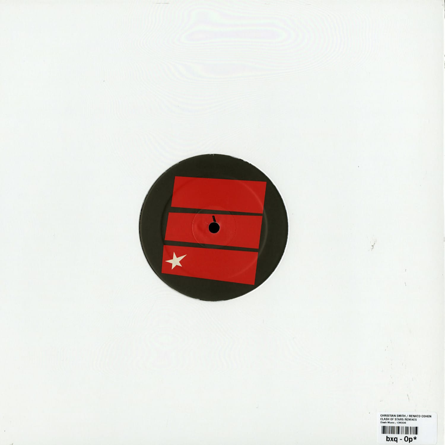 Back of Christian Smith and Renato Cohen Clash of Stars #01 vinyl record, showing the black vinyl with label details.