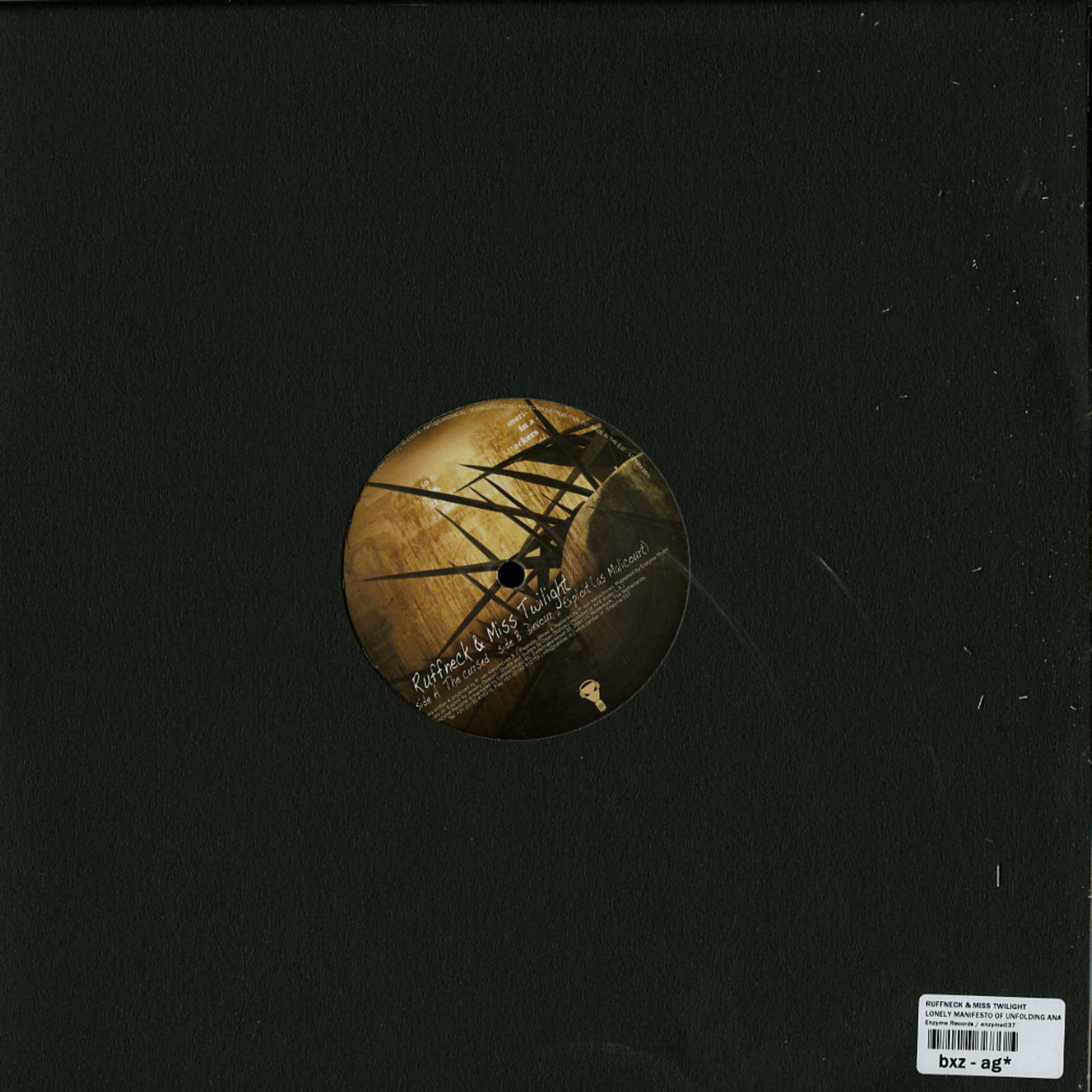 Second Hand vinyl record titled RUFFNECK & MISS TWILIGHT – Lonely Manifesto of Unfolding Analysis, showing the back cover artwork.