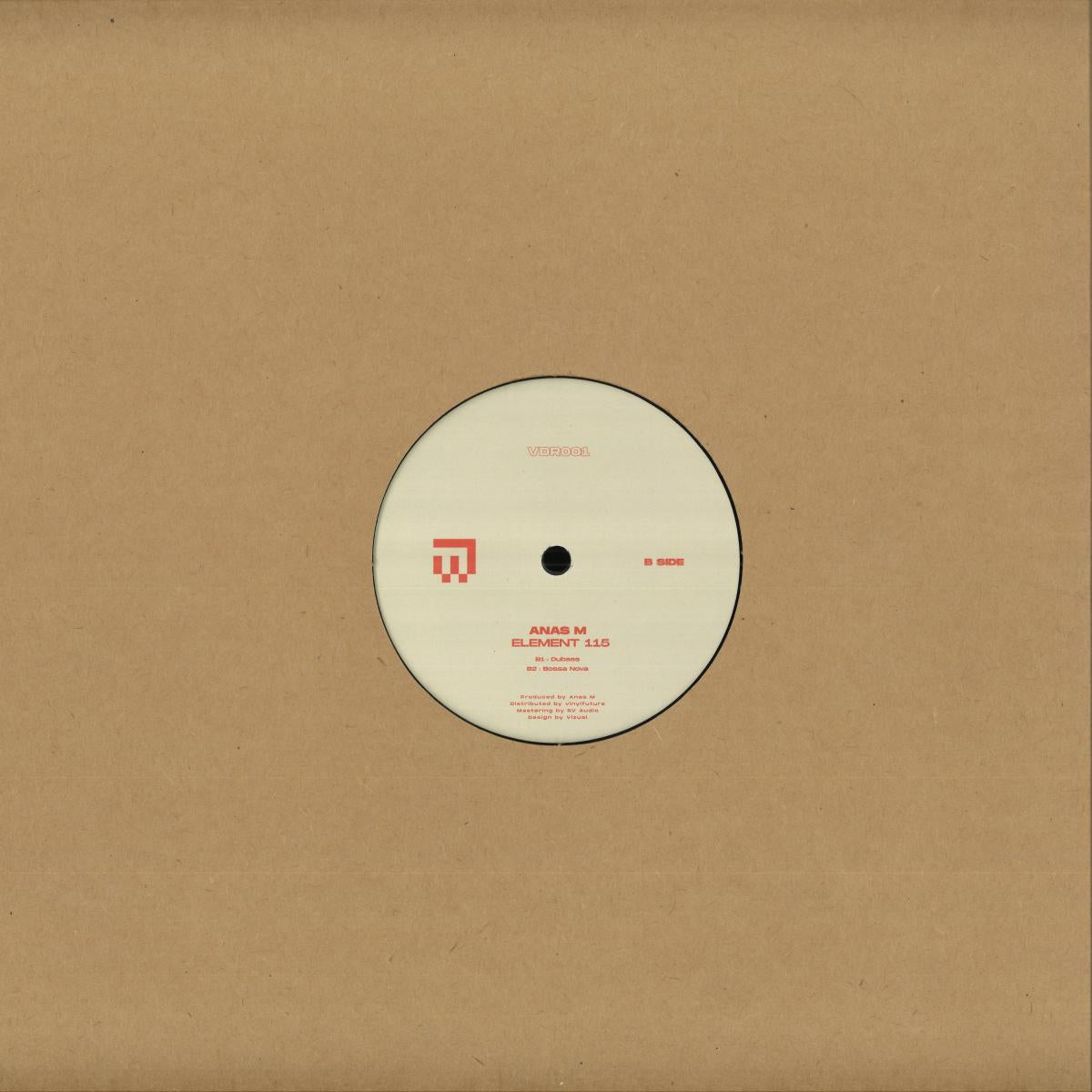 Vinyl Future ANAS M – ELEMENT 115 vinyl record with colorful abstract artwork on the back side.