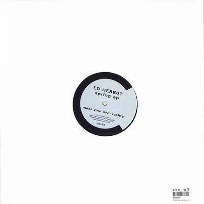 Decks ED HERBST Spring EP vinyl record with colorful abstract art on the cover, viewed from the back.