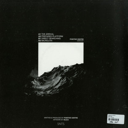 Second Hand VORTICIST vinyl record by POSITIVE CENTRE, showing the back cover with abstract artwork and track info.