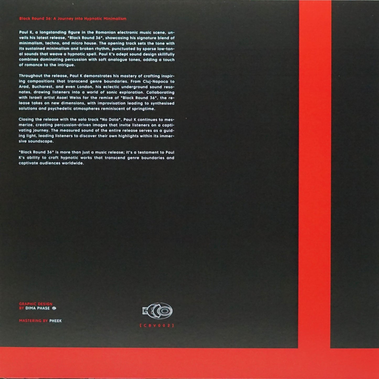 PAUL K – BLACK ROUND 36: A JOURNEY INTO HYPNOTIC MINIMALISM