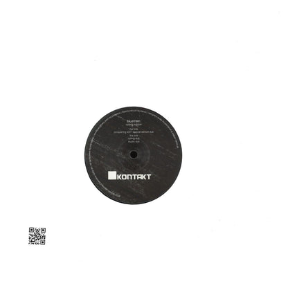Decks BLUETRAIN Rolling Riddim vinyl record with colorful label and black vinyl, shown from the back side.