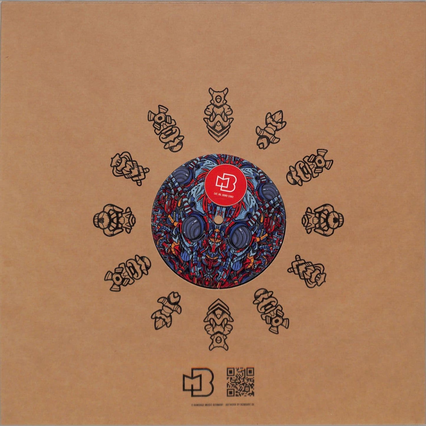 Vinyl record titled "Behind the Glass / On the Swing" by Mihai Popoviciu and Markus Homm, with colorful abstract cover art.