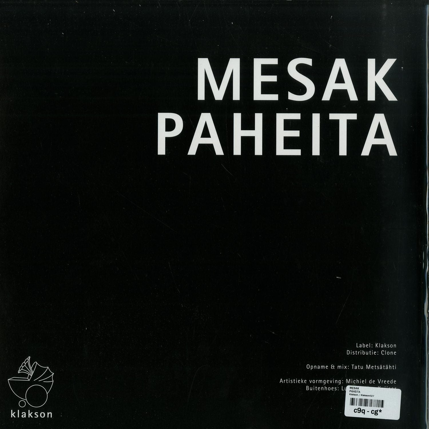 Second Hand MESAK Paheita vinyl record with colorful abstract artwork on the back cover.
