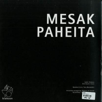 Second Hand MESAK Paheita vinyl record with colorful abstract artwork on the back cover.