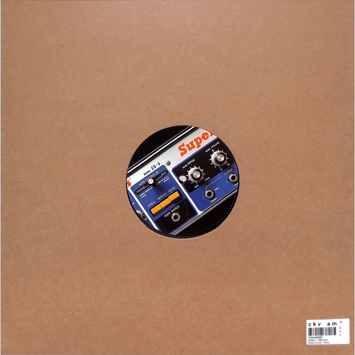 Rubadub vinyl record of YOUANDME, Renato Ratier, Kenny Larkin's "Swell | Repeat" featuring the back cover with artwork and track details.