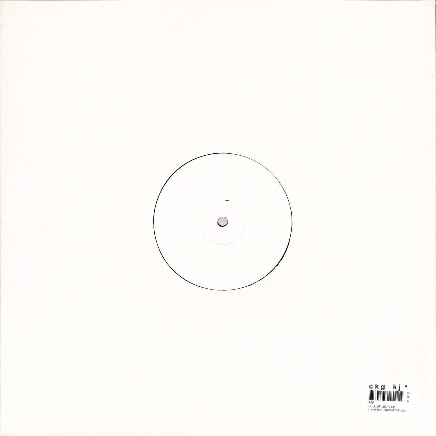 Triple Vision vinyl record "Full of Light" by FFF featuring colorful abstract album cover art in a protective sleeve.
