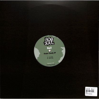 Syncrophone NAIL – KINDA CLOUDY EP vinyl record with colorful abstract artwork on the back side.