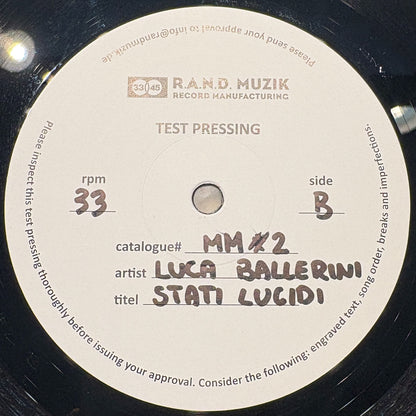 LUCA BALLERINI PRES. FUCINA 045, RIO PADICE – STATI LUCIDI