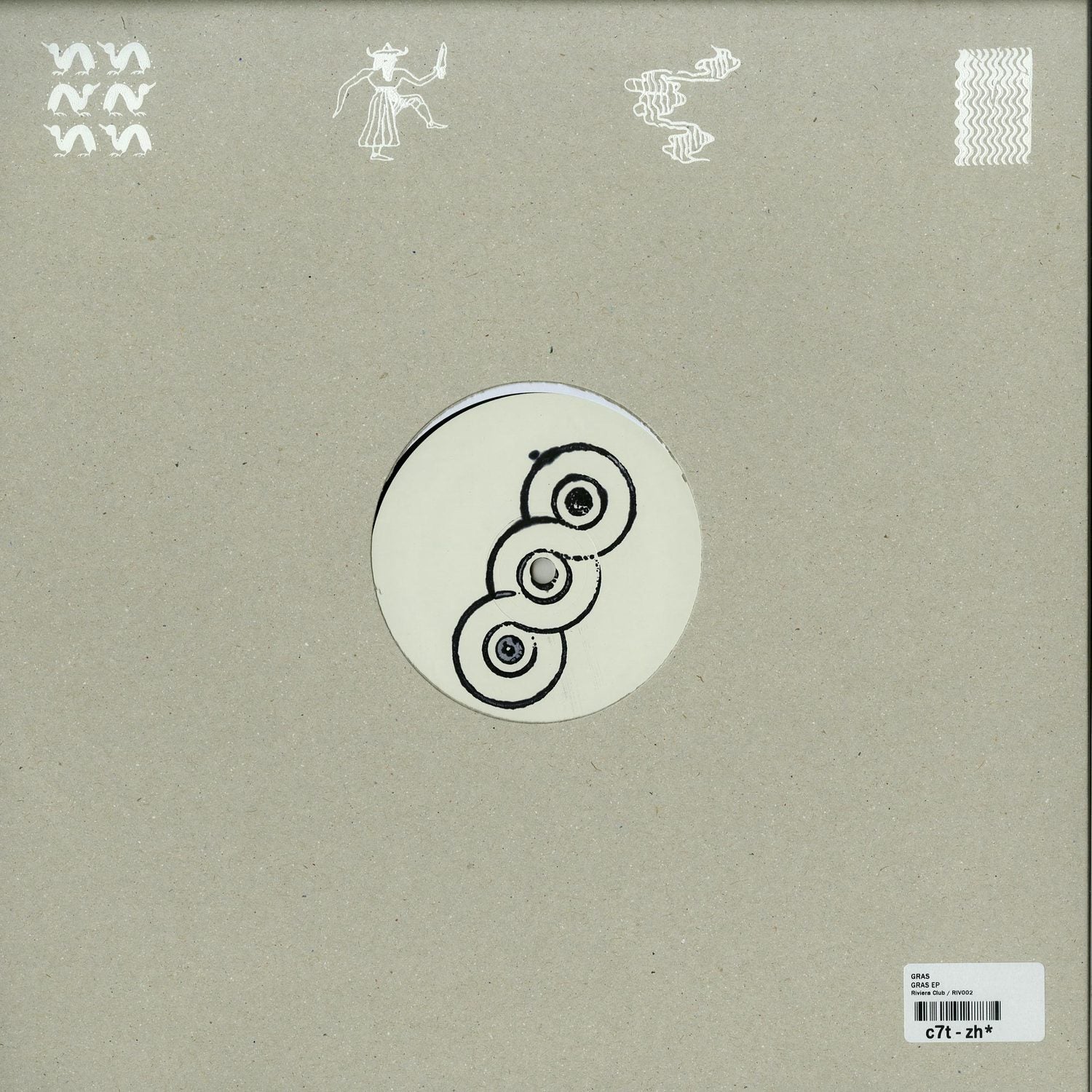 Second Hand GRAS EP vinyl record showing the back cover with artwork and track listing.